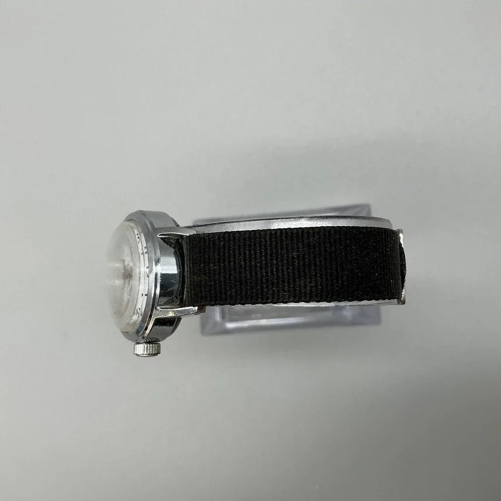 Vintage Timex Womens Watch 24mm White Dial Silver Tone Black Manual Wind